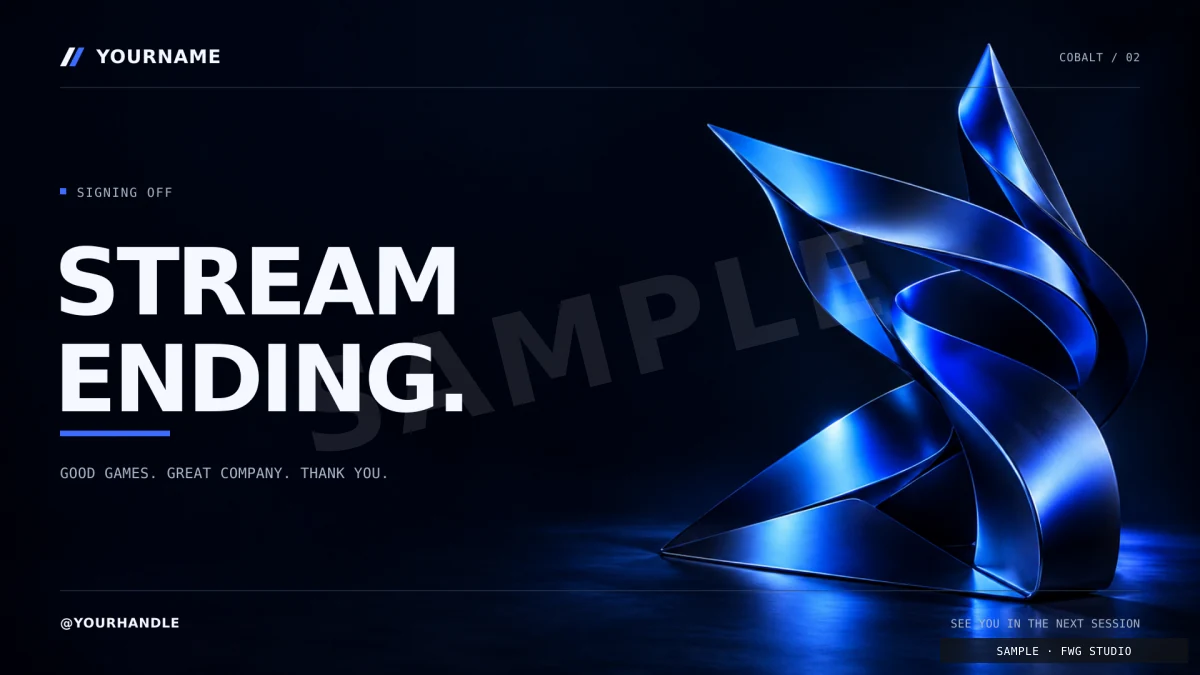 Cobalt stream ending, watermarked preview