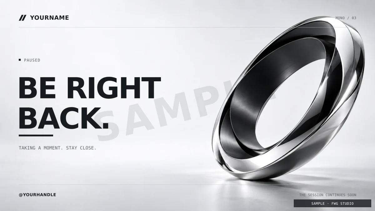 Mono be right back, watermarked preview