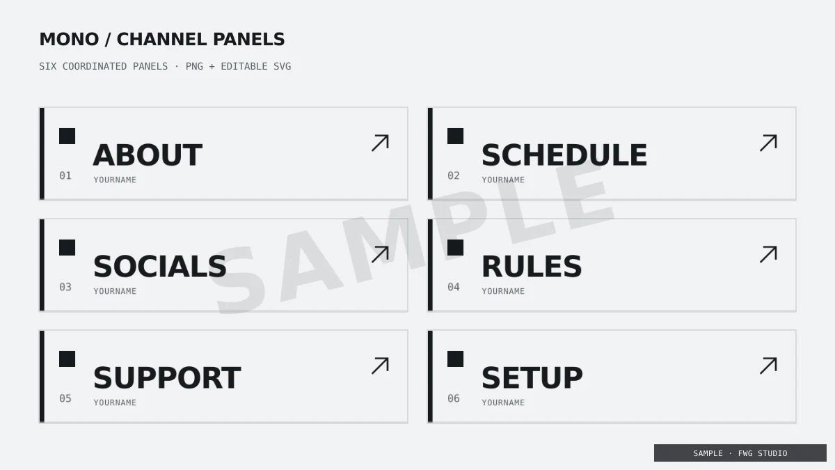Mono channel panels