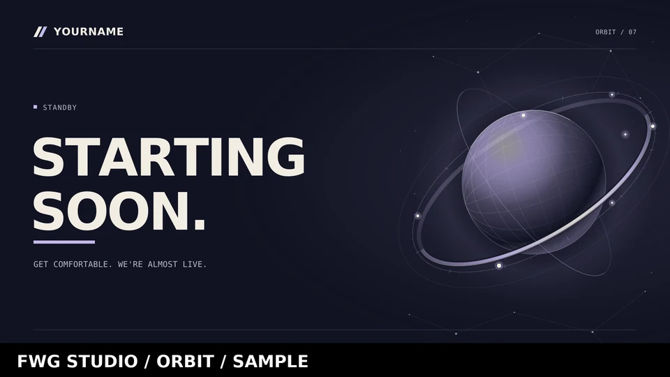 Orbit starting soon preview