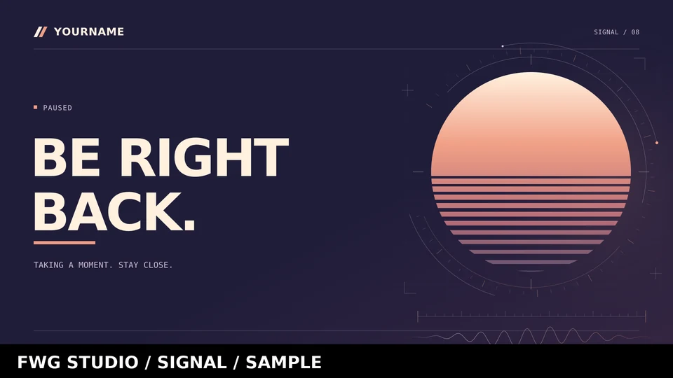 Signal be right back, watermarked preview