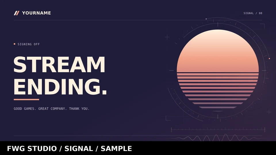 Signal stream ending, watermarked preview