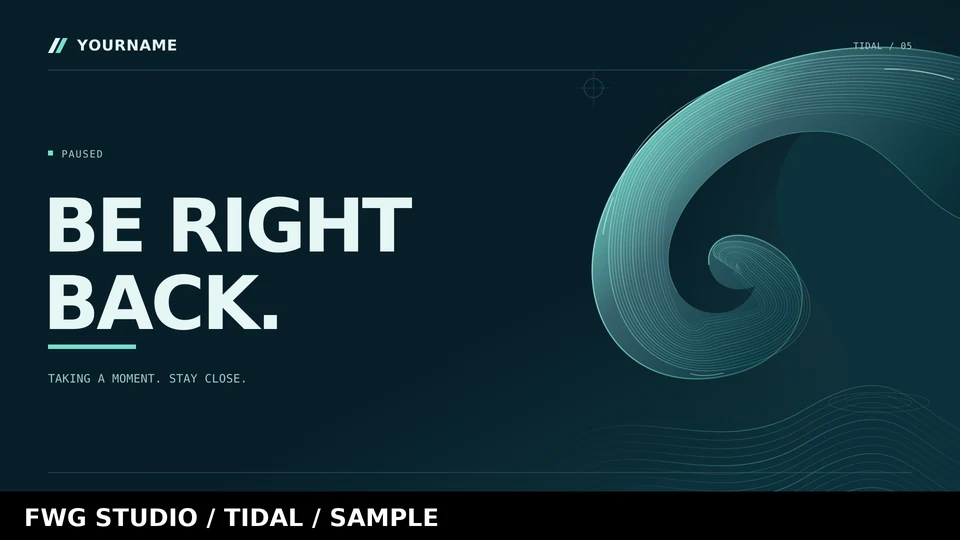 Tidal be right back watermarked preview